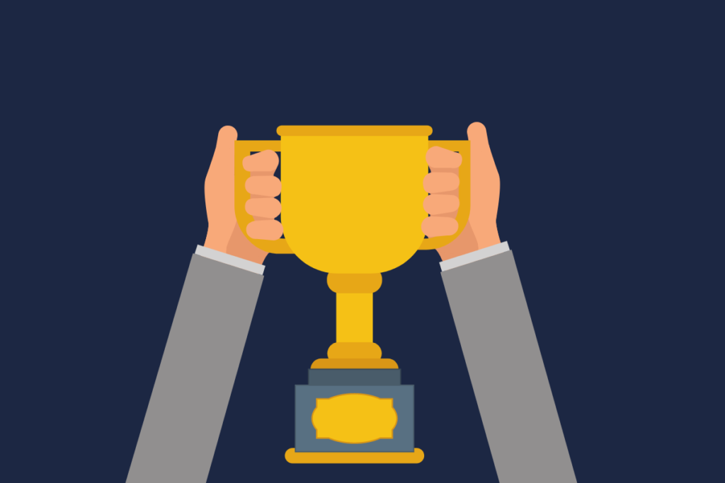 troféu para conquista do sonho de trabalhar em casa