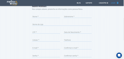 dados melhor envio