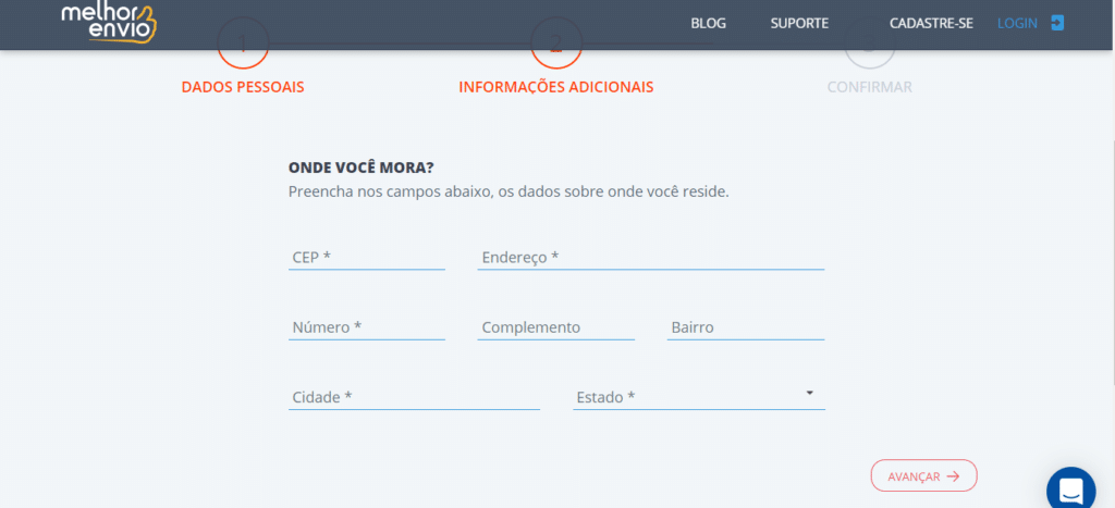 como funciona o melhor envio dados