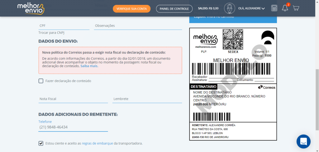 nota fiscal