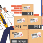 Imagem de capa de um gestor administrando seu estoque (caixas) na sua loja virtual para representar o artigo Ponta de estoque: o que é e como vender