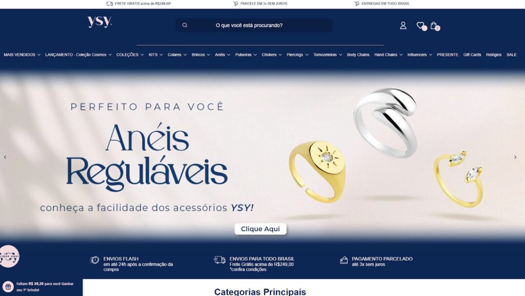 layout para ecommerce