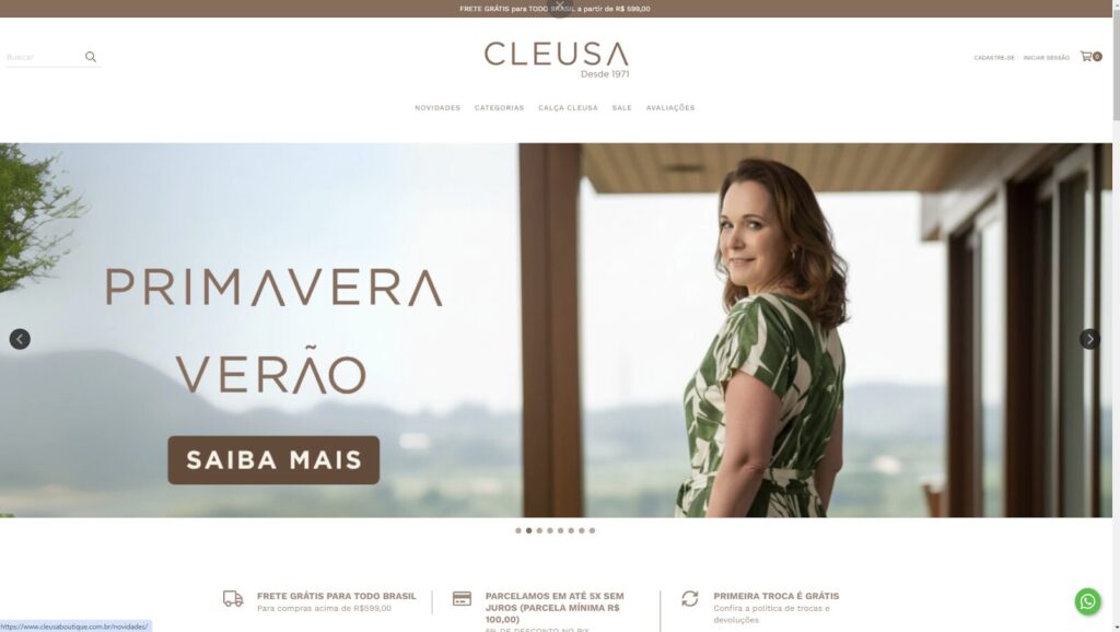 layout para ecommerce