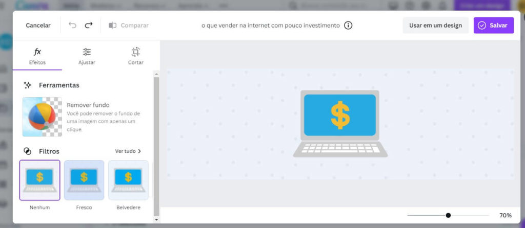 como remover fundo de imagem no canva