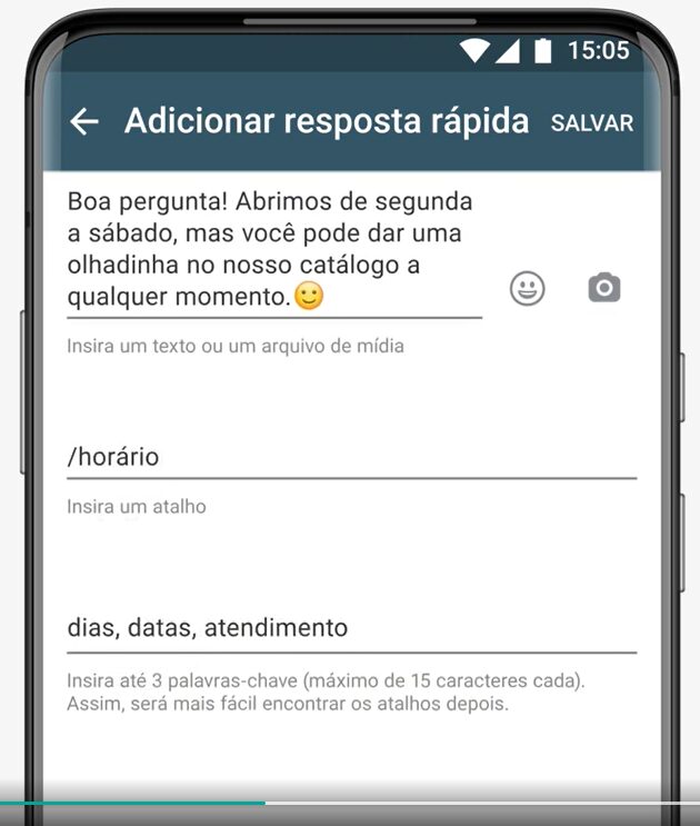 mensagem automática no WhatsApp