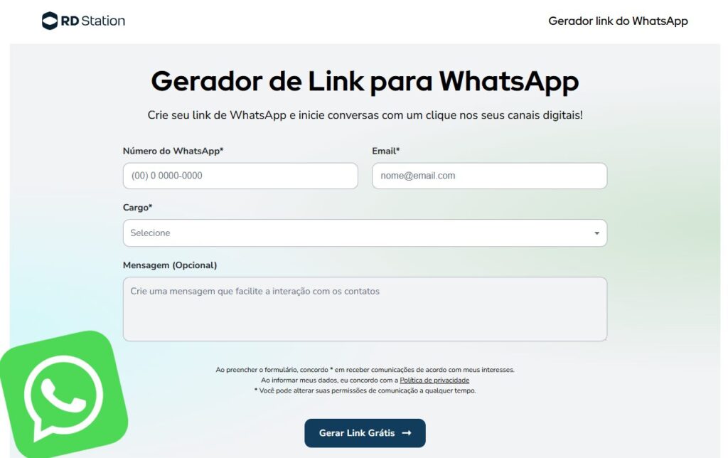 como criar um link do whatsapp