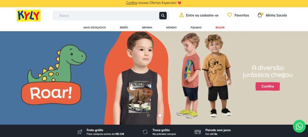fornecedor de roupa infantil